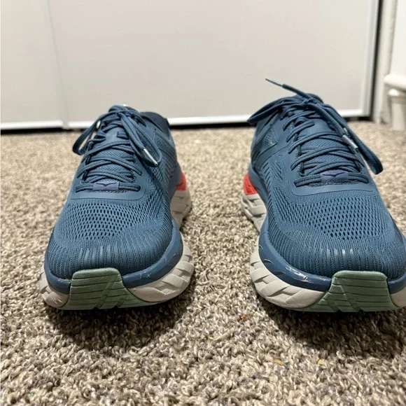 Hoka One One Bondi 7 Men's Blue and Red Athletic Shoes